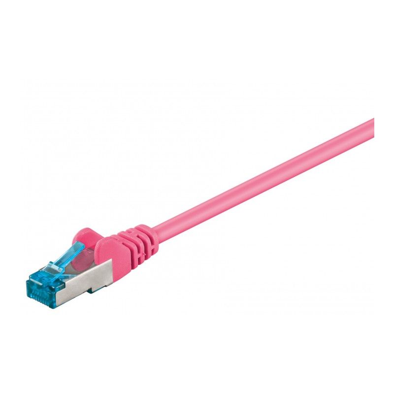 CAT 6a Netzwerkkabel LSOH - S/FTP - 1 Meter - Rosa