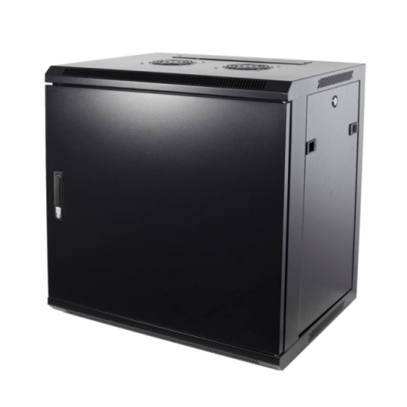 9 HE Serverschrank, Wandgehäuse, mit Metalltür (BxTxH) 600 x 600 x 500mm