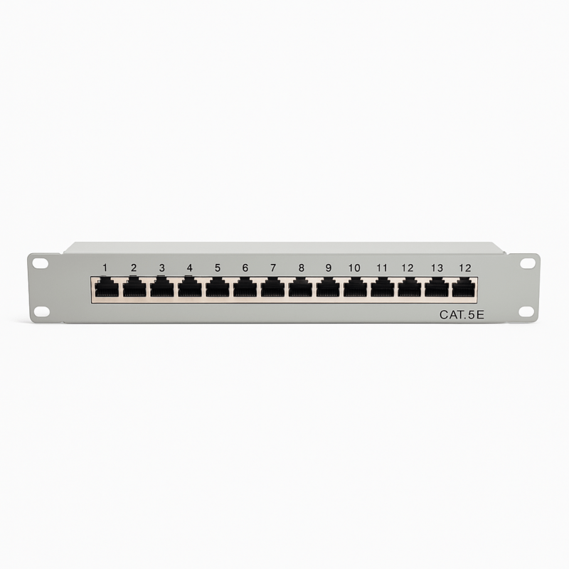 Patchpanel 10 Zoll – 12 Ports Cat5e STP