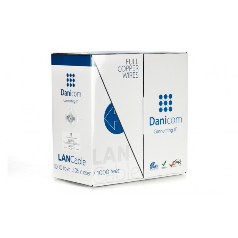 DANICOM CAT6 100% Kupfer UTP 305m Starrleiter - LSZH (Cca)