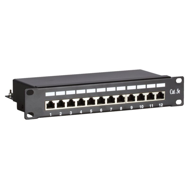 Patchpanel 10”, 12-fach FTP Patchpanel CAT 5e