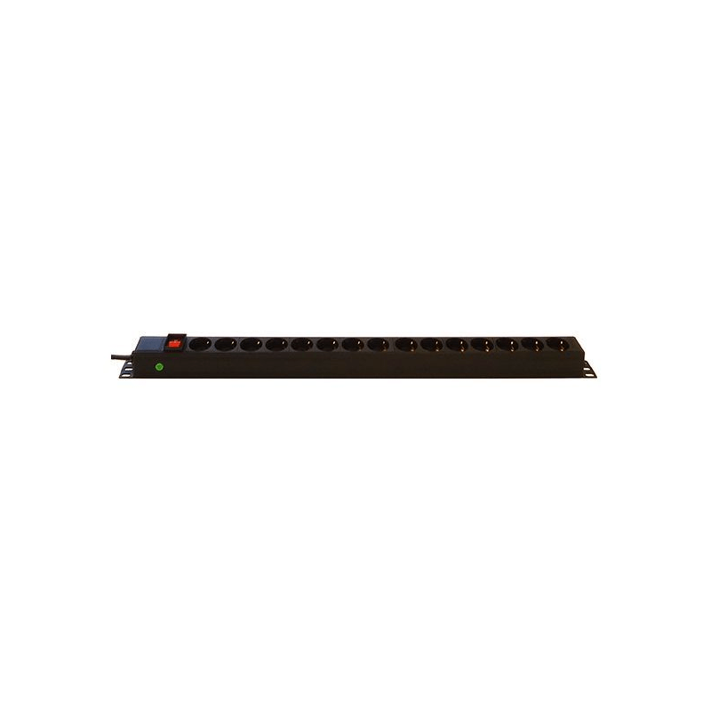 15-fach Steckdosenleiste für vertikale Montage