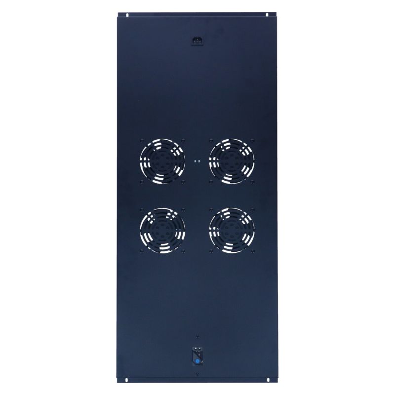 Lüftereinheit - Ventilator Paket mit 4 Ventilatoren und Thermostat geeignet für Serverschränke mit einer Tiefe von 1200mm