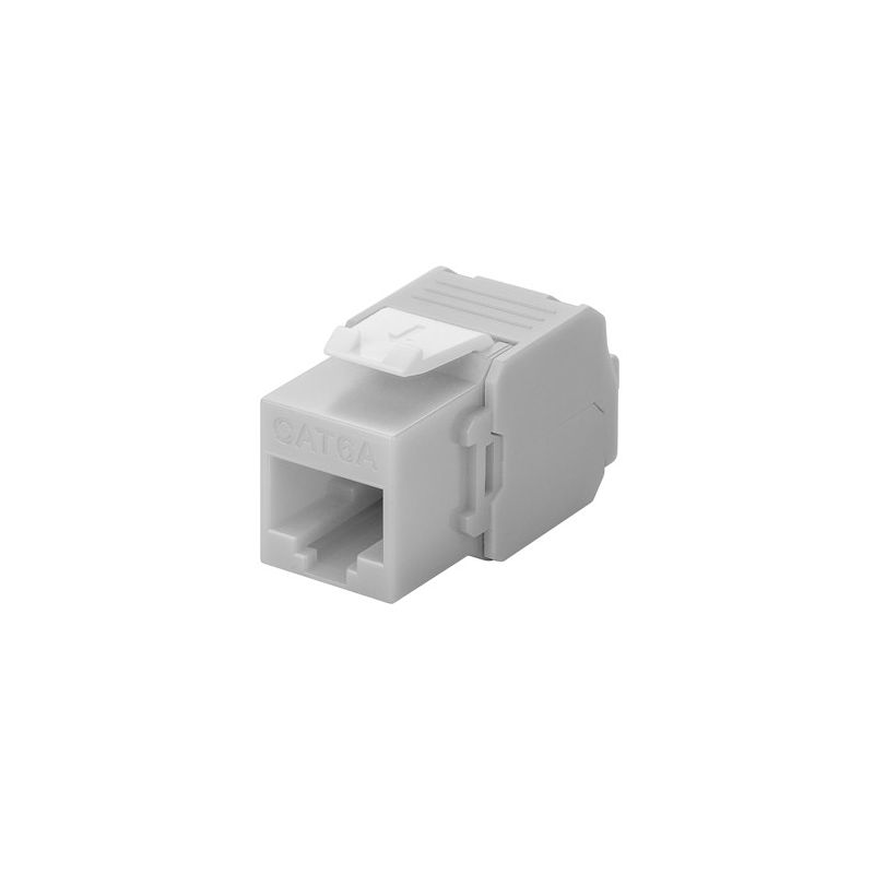 CAT6a UTP Keystone Netzwerkstecker - Toolless - Grau
