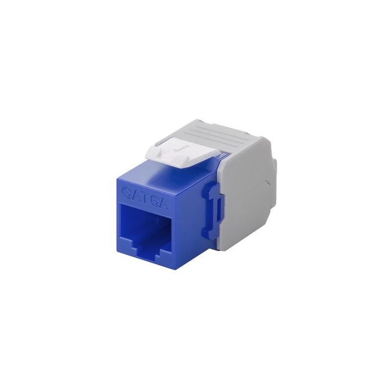 CAT6a UTP Keystone Netzwerkstecker - Toolless - Blau