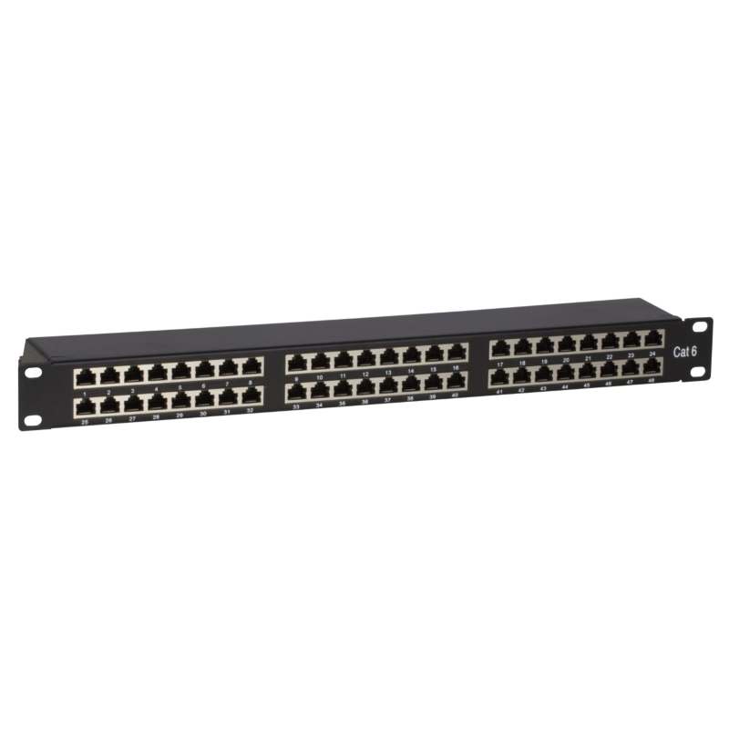 CAT6, FTP Netzwerk-Patchpanel, 19”, 48-fach.