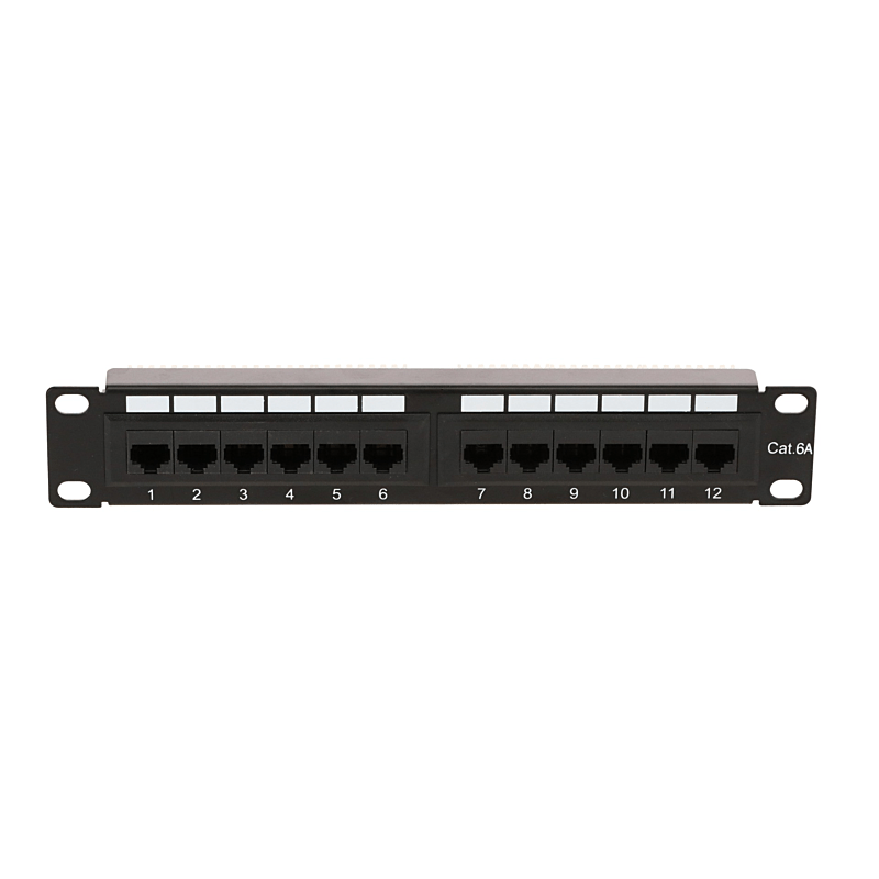 Patchpanel 10”, 12-fach UTP Patchpanel CAT 6a