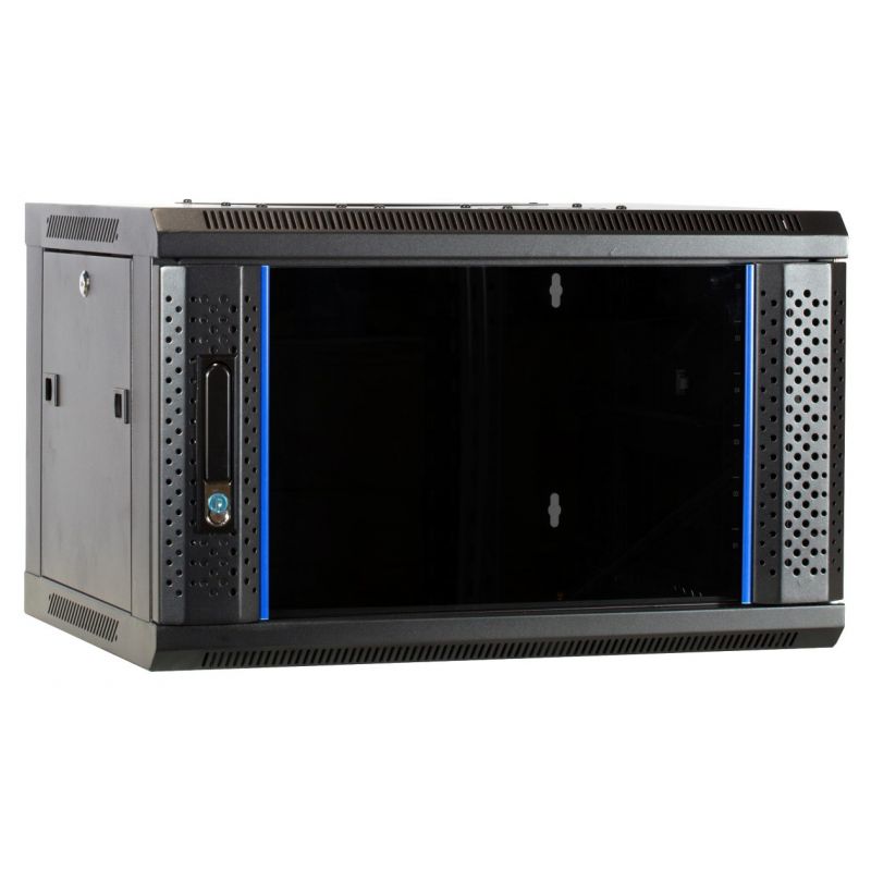 4 HE Serverschrank, Wandgehäuse, mit Glastür (BxTxH) 600 x 600 x 280mm 