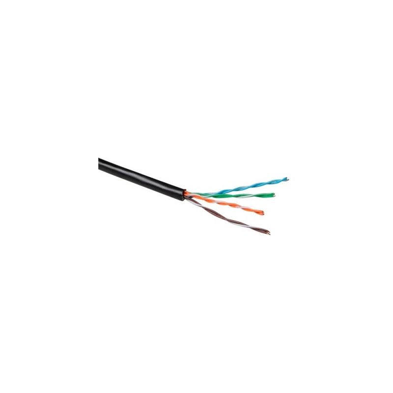 CAT 5e Belden Kabel für den Aussenbereich - 4X2XAWG 24/1 - Starrleiter - 100% Kupfer - U/UTP - 100 Meter - Schwarz