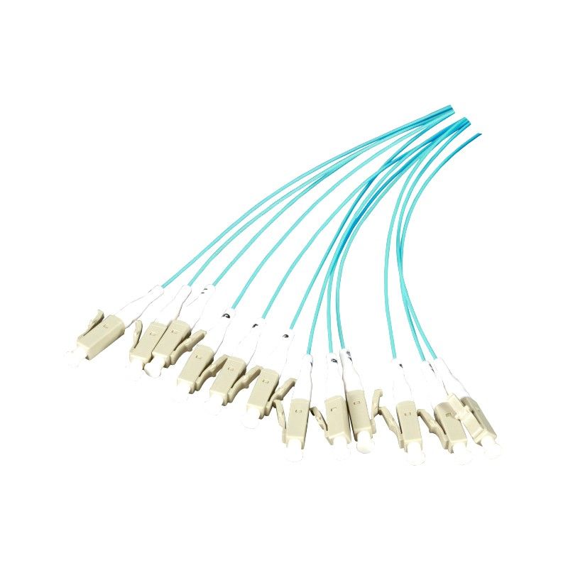 OM3 Glasfaser Pigtail türkis ST - 12 Stück
