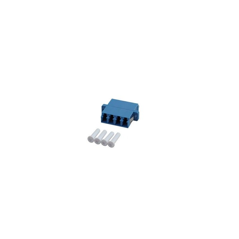 Singlemode Kupplung 4-fach LC-LC quad blau