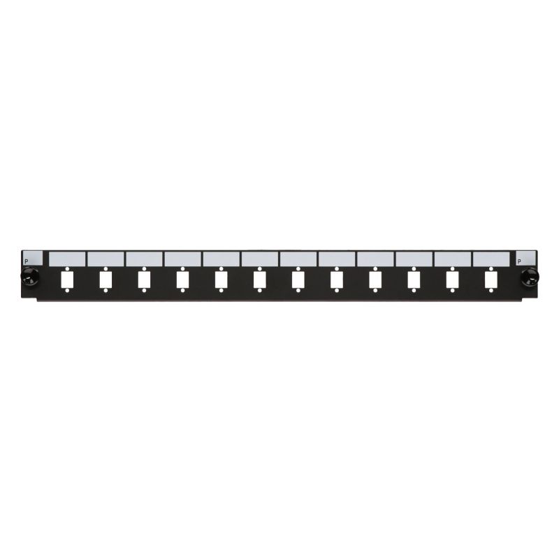  19" Spleißbox LC/SC leer 12 Ports ausziehbar, Schwarz Duplex/Simplex