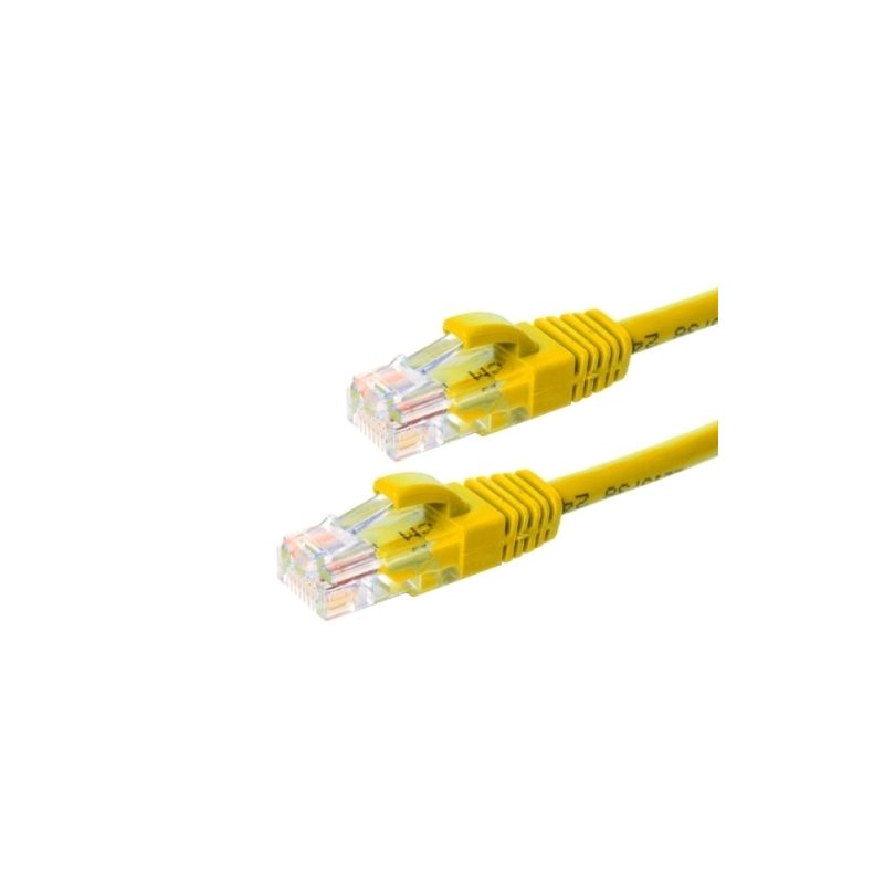 CAT5e Netzwerkkabel, U/UTP, 1.50 meter, Gelb, 100% Kupfer