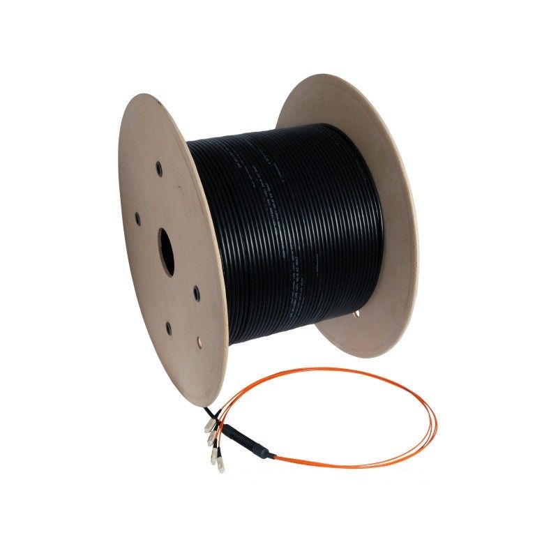 OM4 glasvezel kabel op maat 4 vezels incl. connectoren