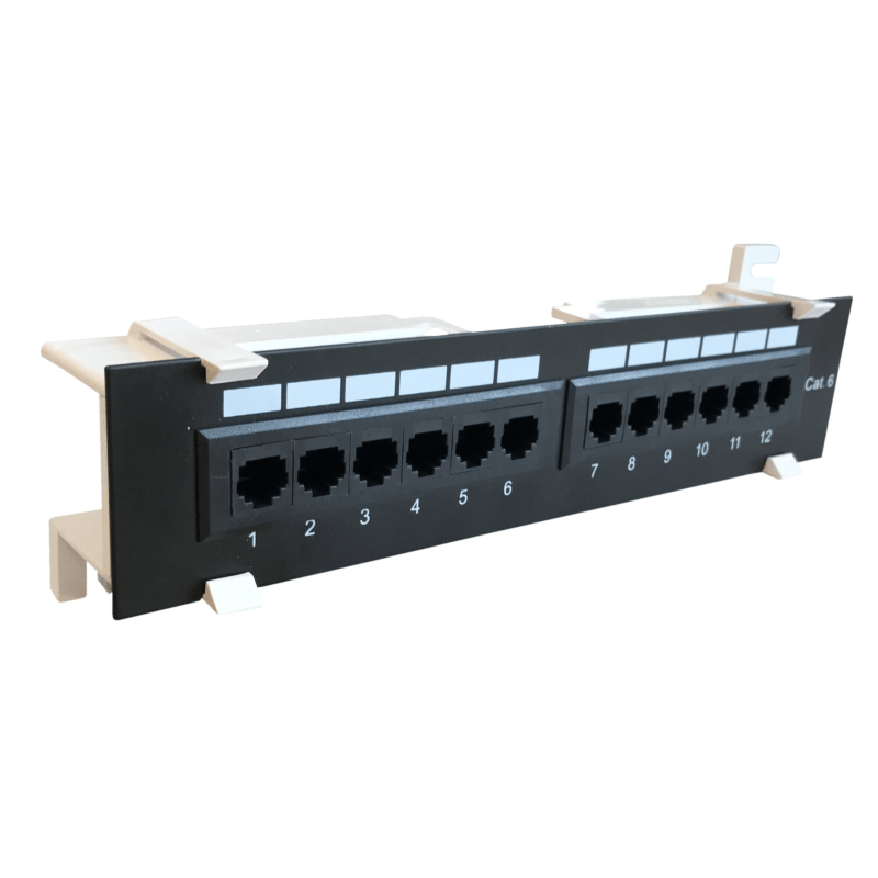 CAT 6 Wand patchpanel, 12-fach UTP