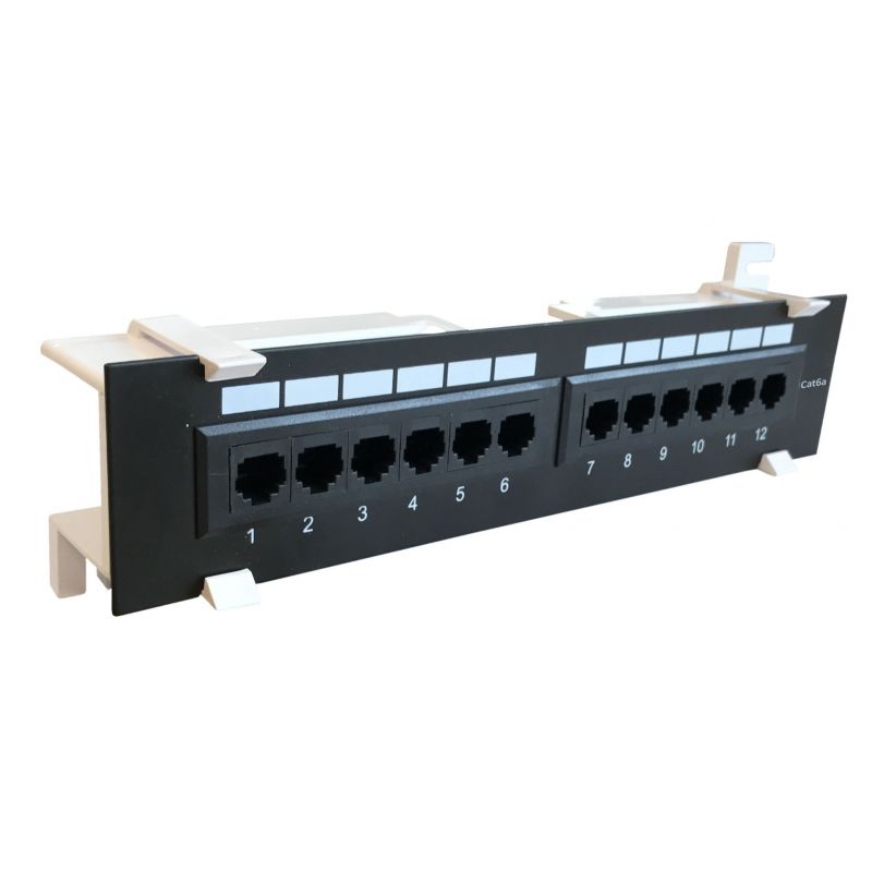 CAT 6a Wand Patchpanel, 12-fach UTP