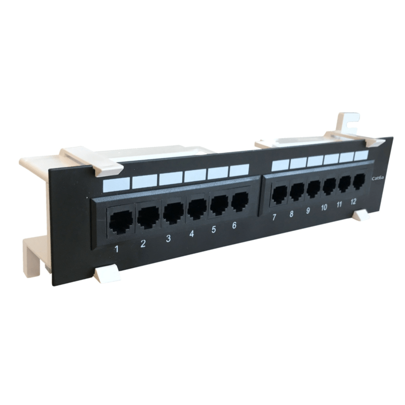 CAT 6a Wand Patchpanel, 12-fach UTP