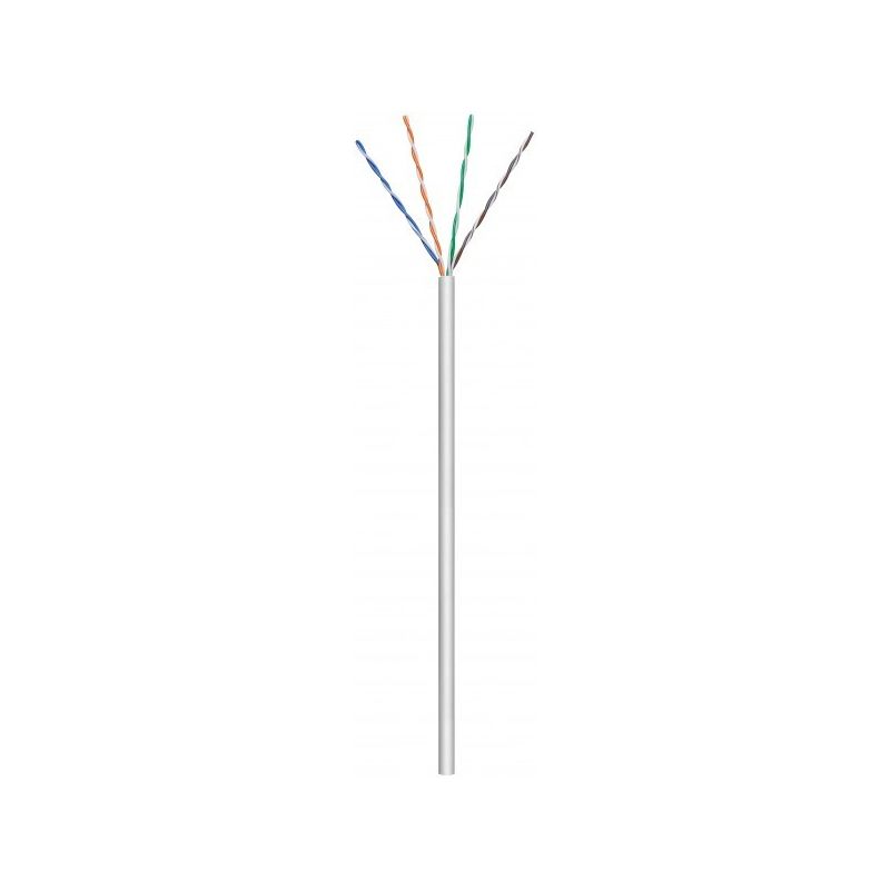CAT5e Netzwerkkabel, U/UTP, AWG 26/7 (Flexibel), 100 Meter, Grau, CCA