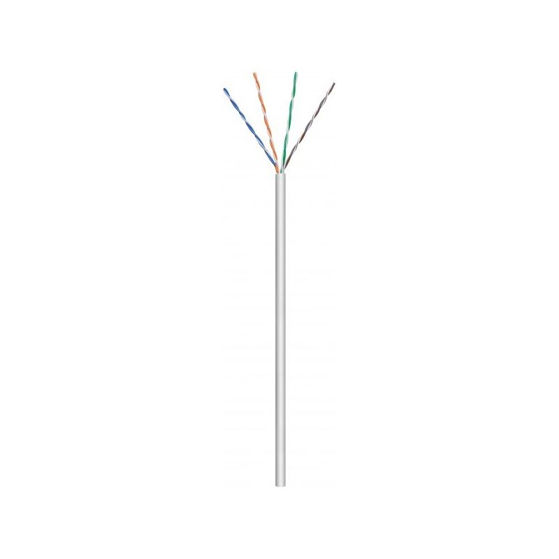 CAT5e Netzwerkkabel, U/UTP, AWG 26/7 (Flexibel), 305 Meter, Grau, CCA