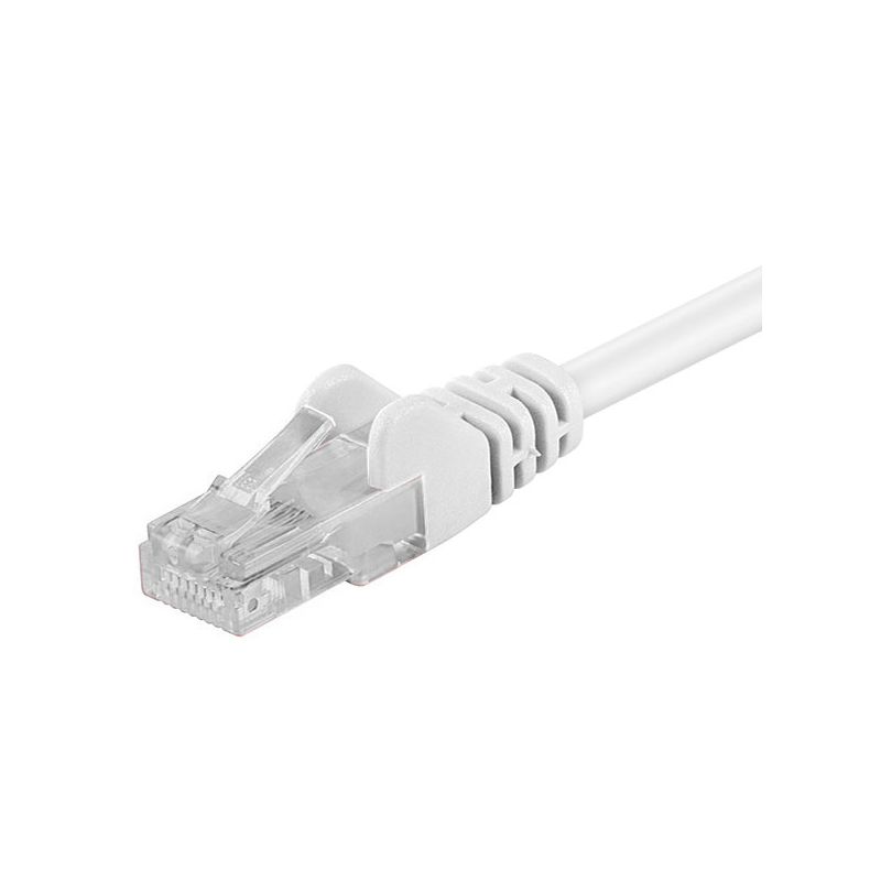 CAT 5e Netzwerkkabel U/UTP – 0.25 Meter -  Weiß  - CCA
