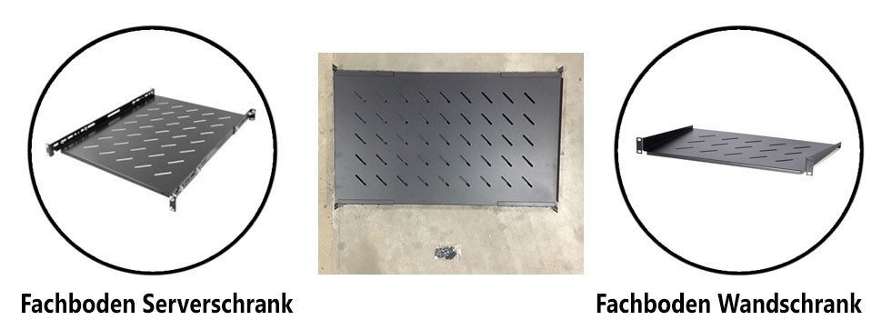 Wandschrank und Serverschrank Fachboden montieren